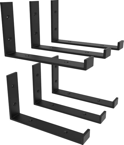 black metal shelf brackets amazon|heavy duty black shelf brackets.